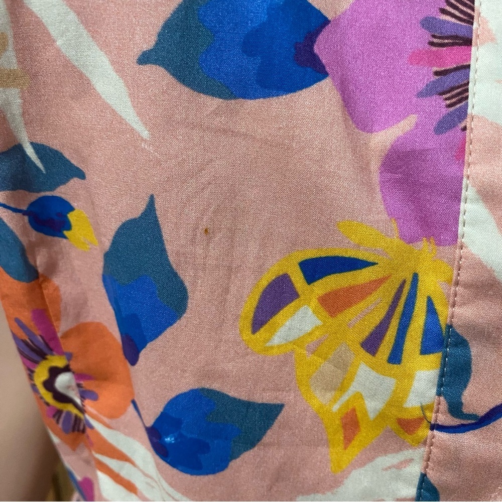 J. Crew Liberty Fabric Pavillion MIDI Length Floral Spring Dress Sleeveless - Picture 12 of 12